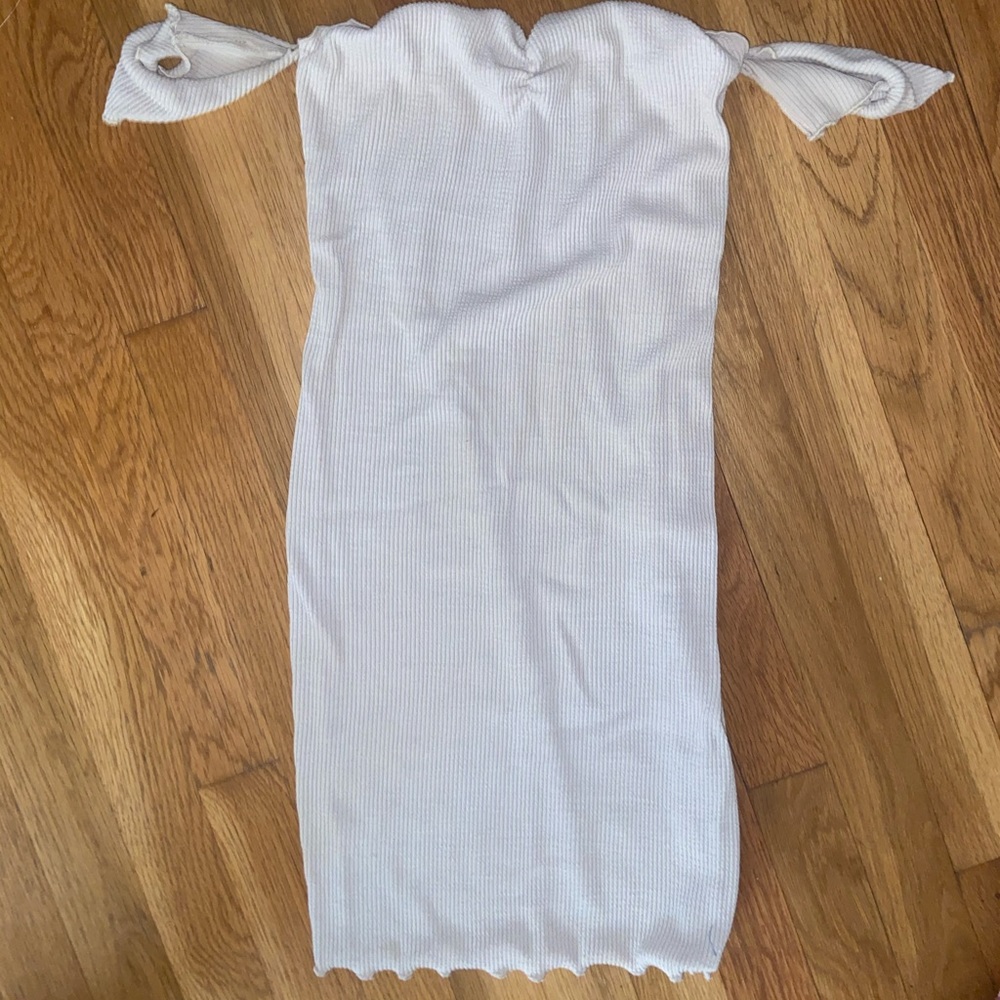 Tan tight fitting dress